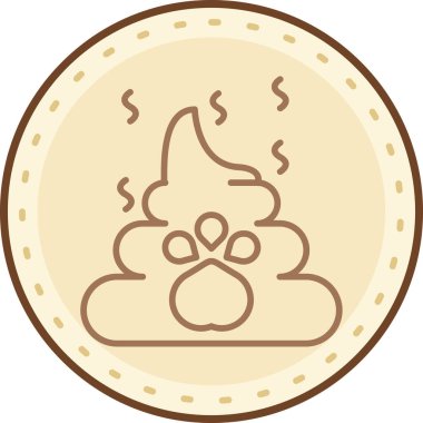 Bir köpeğin çizgi film ikonunun vektör çizimi