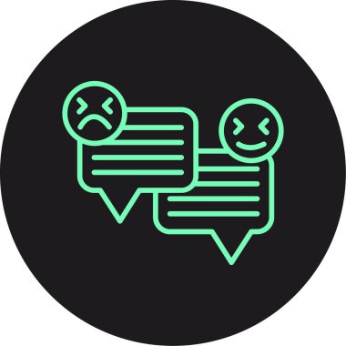 Sohbet simgesinin vektör illüstrasyonu