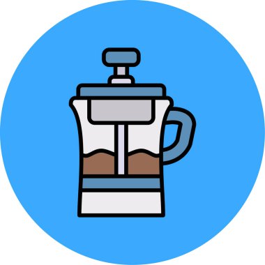 Kahve fincanı ikonu. özet sıcak içecek vektör rengi düz izole