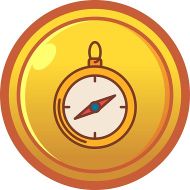 pusula simgesi, vektör illüstrasyonu basit tasarım