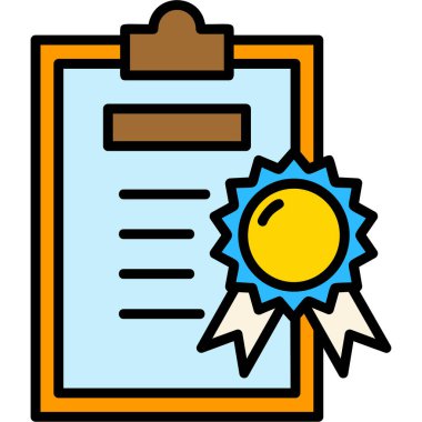 diploma simgesi, vektör çizimi