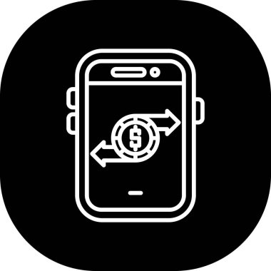 cep telefonu para ve para simgesi, basit biçim