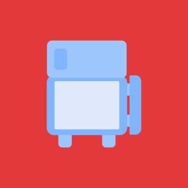 bir buzdolabının düz tasarım simgesi