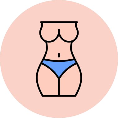 Kadın mayo, illüstrasyon, beyaz arka plan vektör.