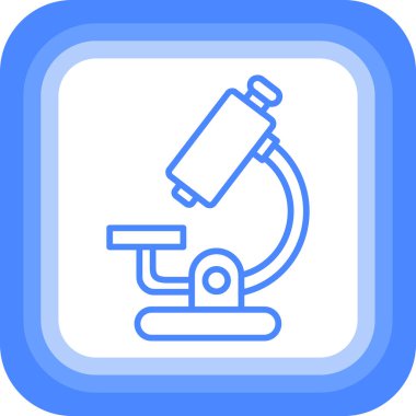 mikroskop simgesi, vektör illüstrasyonu