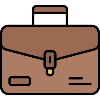 Bavul. Web simgesi basit illüstrasyon