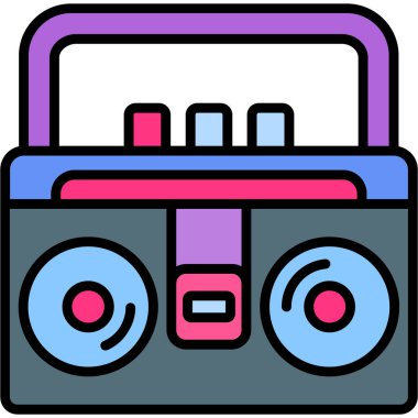 ses kaset simgesi vektör illüstrasyonu