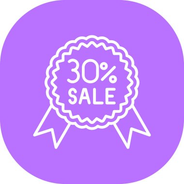 Düz dizaynlı indirimli etiket vektör simgesi