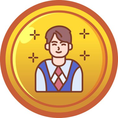 İş adamı rozeti vektör illüstrasyonu