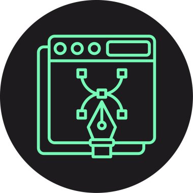 Benzersiz atm vektör simgesi