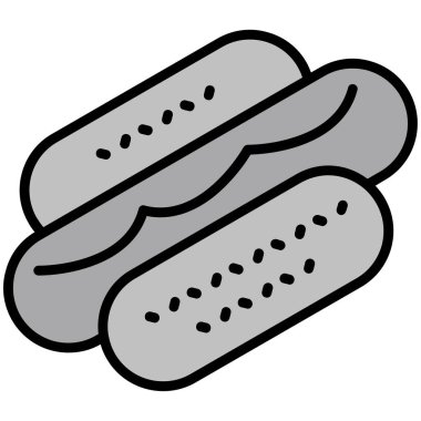 ekmek yiyeceği ikonu vektör illüstrasyonu