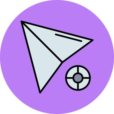 Bir bayrak simgesinin vektör illüstrasyonu