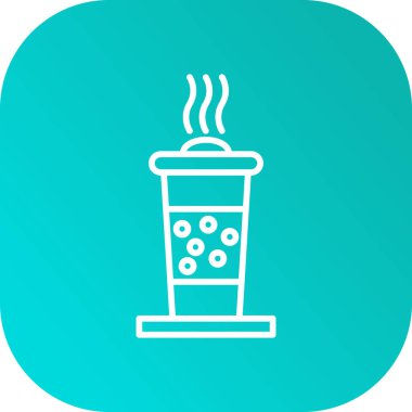 Eşsiz Sıcak Kahve Vektörü Kabartma Simgesi