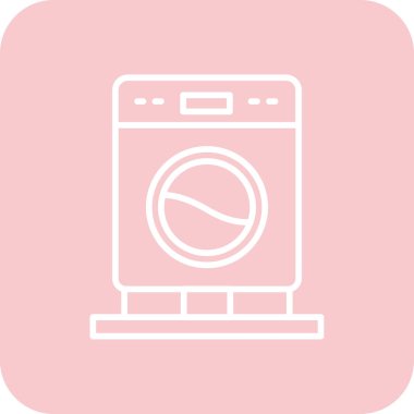 Vektör çamaşır makinesi simgesini