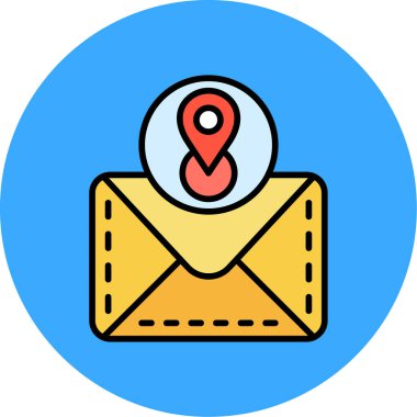 Harita konumu simgesi doldurulmuş - taslak biçimi