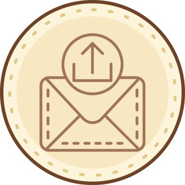 posta zarfı simgesi, vektör illüstrasyonu