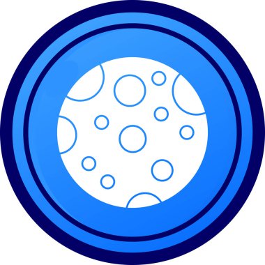 Topun mavi ve beyaz ikonunun vektör illüstrasyonu