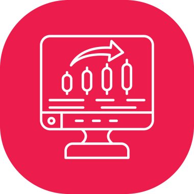 Web ve Geliştirme Çizgisi simgesi, vektör illüstrasyonu