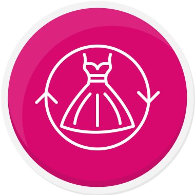 Giysi vektörü ikonu modern ince daire konsepti. Web ve mobil için özet simgesi tasarımı