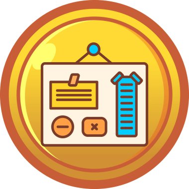 Rozet rozet simgesi doldurulmuş tasarım.