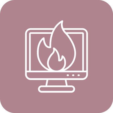 Bilgisayar. Web simgesi basit illüstrasyon