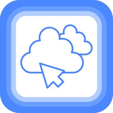 Bulut simgesi vektör illüstrasyonu