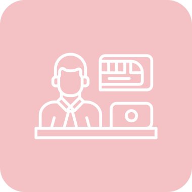 Çağrı merkezi. Web simgesi vektör illüstrasyonu