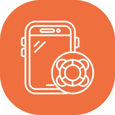 - Telefon. Web simgesi basit illüstrasyon