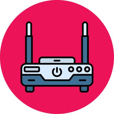 Bir robotun modern simgesinin vektör çizimi