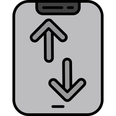 Akıllı telefon tutan bir elin vektör simgesi