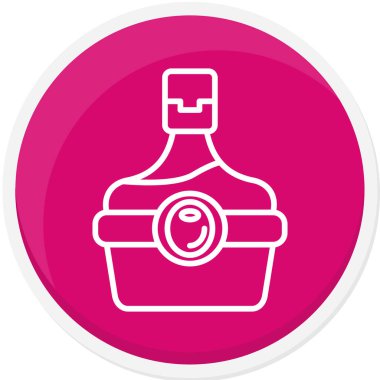 Bir şişe simgesinin vektör illüstrasyonu