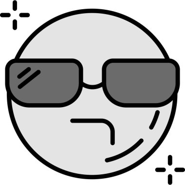 Güneş gözlüğü. Web simgesi basit illüstrasyon