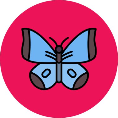 Kelebek. Web simgesi basit illüstrasyon