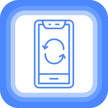 cep telefonu simgesi, basit vektör illüstrasyonu