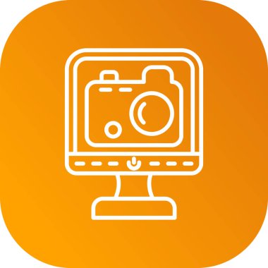 fotoğraf makinesi simgesi, vektör illüstrasyonu