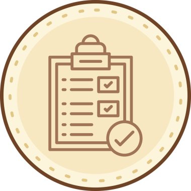 kontrol listesi simgesi, vektör illüstrasyonu