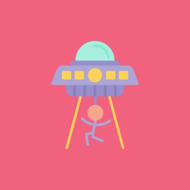 UFO simgesi vektör illüstrasyonu