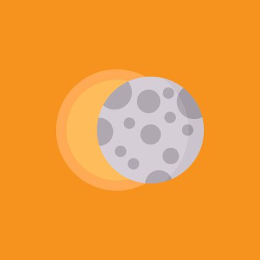 Gezegen düz simge, vektör illüstrasyonu