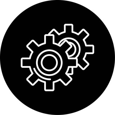 dişli simgesinin vektör illüstrasyonu