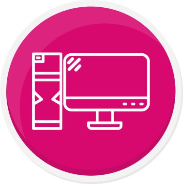 Bilgisayar. Web simgesi basit illüstrasyon