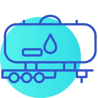 Petrol tankı. Web simgesi basit illüstrasyon