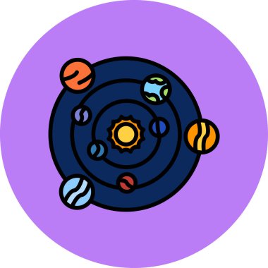 Gezegen. Web simgesi basit illüstrasyon