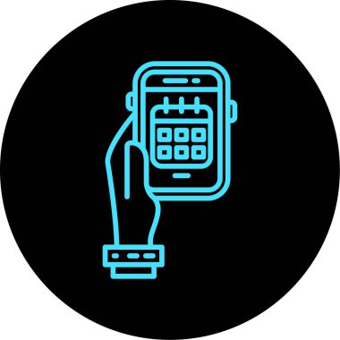 Cep telefonu simgesinin vektör illüstrasyonu