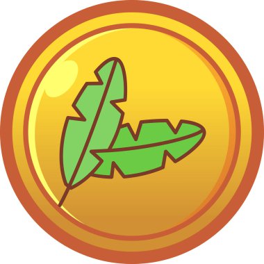 Yaprak. Web simgesi basit illüstrasyon