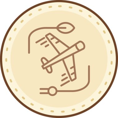 uçak ikonu vektör illüstrasyonu