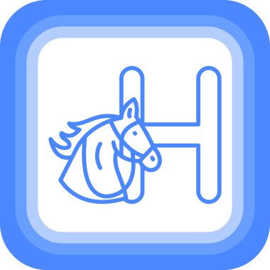 at simgesi vektör illüstrasyonu