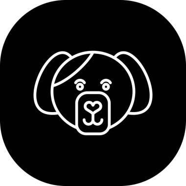 Köpek ana hatlarıyla yiyecek ikonu oluşturur