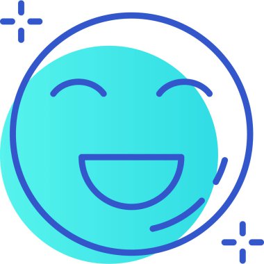 Gülümseme simgesi, vektör illüstrasyonu