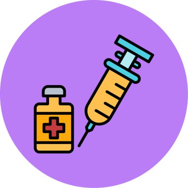 Şırınga. Web simgesi basit illüstrasyon