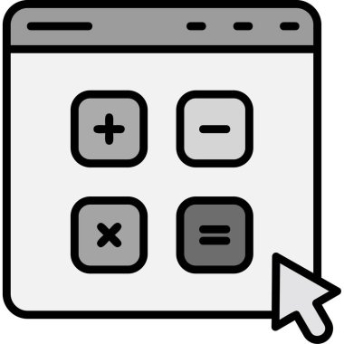 hesap makinesi simgesi vektör illüstrasyonu